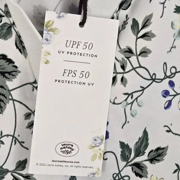 Laura Ashley Golf & Tennis Collared Shirt XS Sleeveless BLUE Floral NWT ATHLEISU - Picture 5 of 9